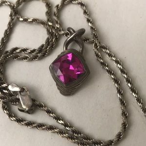 Stunning sterling silver & man made gemstone